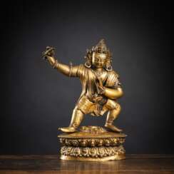 Vergoldete Bronze des Vajrapani aus seperatem Sockel