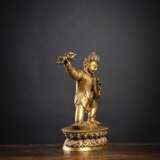 Vergoldete Bronze des Vajrapani aus seperatem Sockel - photo 2