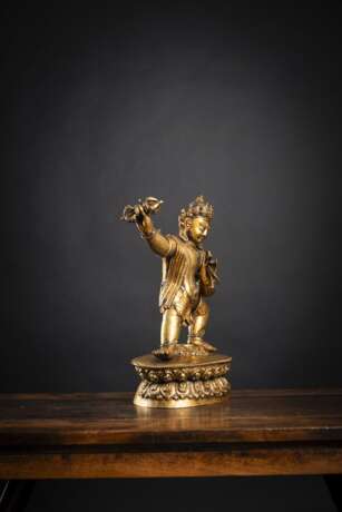 Vergoldete Bronze des Vajrapani aus seperatem Sockel - photo 2