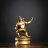 Vergoldete Bronze des Vajrapani aus seperatem Sockel - Foto 3