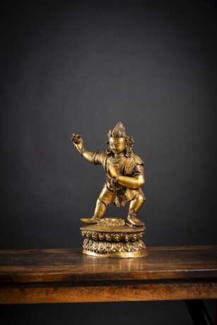 Vergoldete Bronze des Vajrapani aus seperatem Sockel - photo 4
