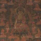 Thangka mit zentraler Darstellung des Buddha Shakyamuni mit Almosenschale - photo 1