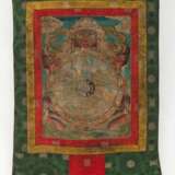 Thangka mit Darstellung des Bhavacakra - Das Rad der sechs karmischen Existenzen - Foto 2