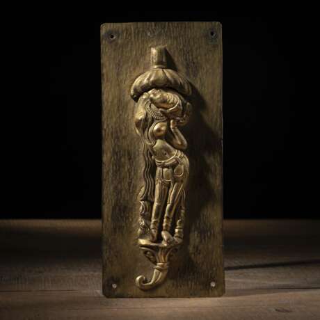 Feuervergoldetes Bronzerelief einer Tänzerin - photo 1