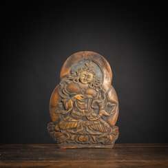 Plakette aus Knochen mit Darstellung des Vajrasattva