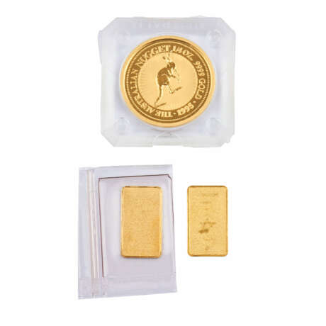 Kleines Anlage-Konvolut in GOLD - 2 x 1 g GOLD fein, - photo 2