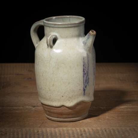 Keramikkanne mit 'Jun'-Glasur und violettem Splash - Foto 1