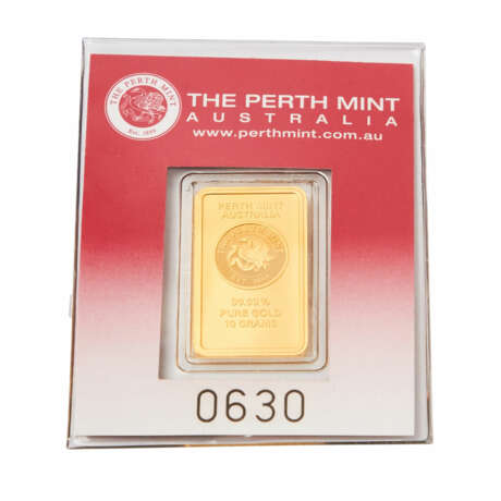 GOLDBARREN 10 g, The Perth Mint Australia, - photo 1