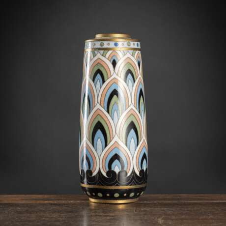 Cloisonné-Vase mit stilisiertem Lotosdekor - Foto 1