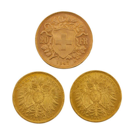 Österreich / Schweiz / Gold - 3 Münzen, - photo 2