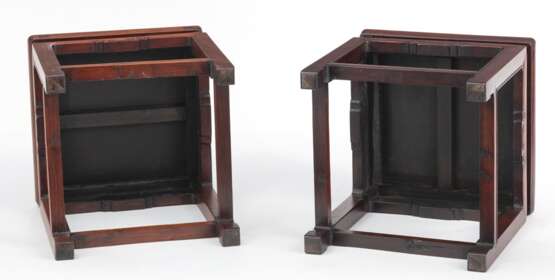 Paar quadratische Hocker, China, Qing-Dynastie - Foto 4
