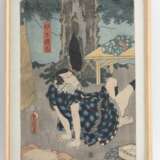 Utagawa Toyokuni II: Vier Farbholzschnitte, oban, Schauspieler-Darstellungen - photo 4