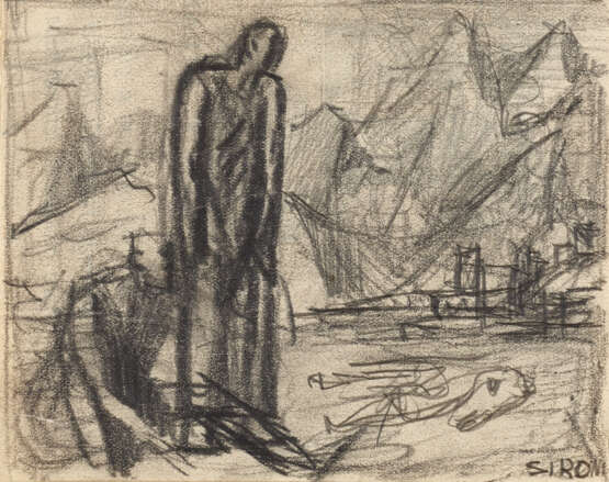 Mario Sironi. Figure in un paesaggio circa 1925 - фото 1