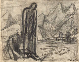 Mario Sironi. Figure in un paesaggio circa 1925