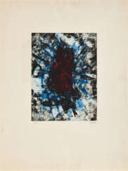 JEAN PAUL RIOPELLE. Poisson sur fond bleu (1968)