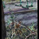 "Обрезанные ветки" масляна пастель Oil pastel Post-Impressionism Landscape painting Ukraine 2023 - photo 1