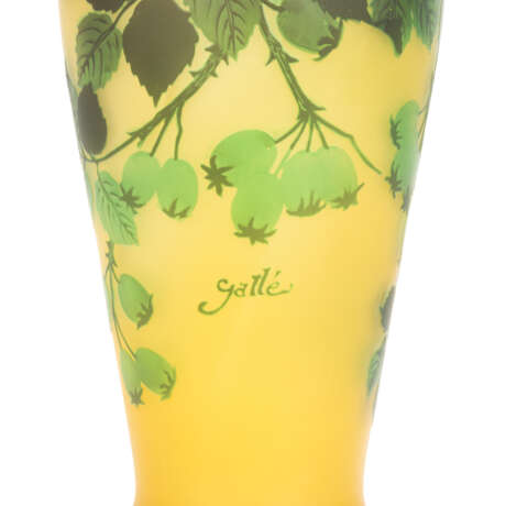 Gallé Vase mit Elsbeerdekor - Foto 4