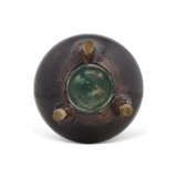 AN AUBERGINE AND TURQUOISE-GLAZED TRIPOD CENSER - фото 5