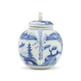 A BLUE AND WHITE ‘MASTER OF THE ROCKS’ ‘LANDSCAPE’ MUSTARD POT AND COVER - photo 3