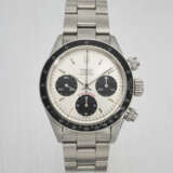 ROLEX. A RARE AND ATTRACTIVE STAINLESS STEEL CHRONOGRAPH WRISTWATCH WITH BRACELET - photo 1
