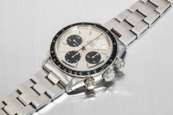 ROLEX. A RARE AND ATTRACTIVE STAINLESS STEEL CHRONOGRAPH WRISTWATCH WITH BRACELET - фото 2