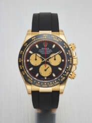 ROLEX. A RARE AND SPORTY 18K GOLD AUTOMATIC CHRONOGRAPH WRISTWATCH