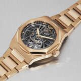 GIRARD-PERREGAUX. A RARE AND HIGHLY ATTRACTIVE 18K PINK GOLD AUTOMATIC SKELETONIZED WRISTWATCH WITH BRACELET - Foto 3