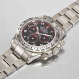 ROLEX. AN ATTRACTIVE AND SPORTY 18K WHITE GOLD AUTOMATIC CHRONOGRAPH WRISTWATCH WITH BRACELET - фото 3