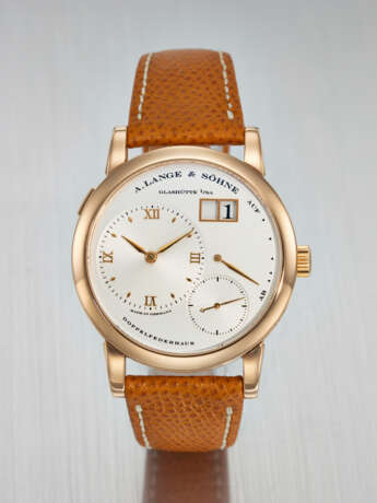 A. LANGE & S&#214;HNE. AN ATTRACTIVE 18K PINK GOLD WRISWATCH WITH DATE AND POWER RESERVE - photo 1