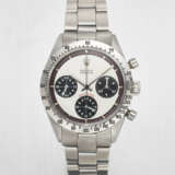 ROLEX. A VERY RARE AND ATTRACTIVE STAINLESS STEEL CHRONOGRAPH WRISTWATCH WITH `PAUL NEWMAN` DIAL AND BRACELET - Foto 1