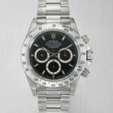 ROLEX. A RARE AND ATTRACTIVE STAINLESS STEEL AUTOMATIC CHRONOGRAPH WRISTWATCH WITH BRACELET - Foto 1