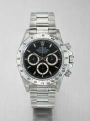 ROLEX. A RARE AND ATTRACTIVE STAINLESS STEEL AUTOMATIC CHRONOGRAPH WRISTWATCH WITH BRACELET