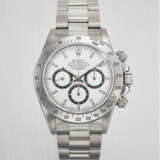 ROLEX. AN ATTRACTIVE STAINLESS STEEL AUTOMATIC CHRONOGRAPH WRISTWATCH WITH BRACELET - photo 1