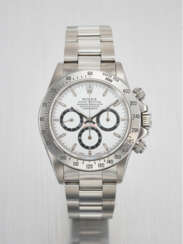 ROLEX. AN ATTRACTIVE STAINLESS STEEL AUTOMATIC CHRONOGRAPH WRISTWATCH WITH BRACELET