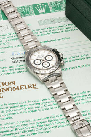 ROLEX. AN ATTRACTIVE STAINLESS STEEL AUTOMATIC CHRONOGRAPH WRISTWATCH WITH BRACELET - фото 2