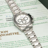 ROLEX. AN ATTRACTIVE STAINLESS STEEL AUTOMATIC CHRONOGRAPH WRISTWATCH WITH BRACELET - photo 2