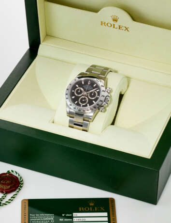 ROLEX. AN ATTRACTIVE STAINLESS STEEL AUTOMATIC CHRONOGRAPH WRISTWATCH WITH BRACELET - Foto 2