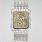 AUDEMARS PIGUET. A RARE AND HIGHLY ATTRACTIVE 18K WHITE GOLD AND DIAMOND-SET SKELETONIZED WRISTWATCH WITH BRACELET - photo 1