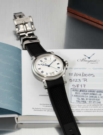 BREGUET. AN ATTRACTIVE STAINLESS STEEL AUTOMATIC WRISTWATCH WITH SWEEP CENTRE SECONDS AND DATE - photo 2