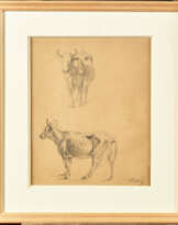 Giuseppe PALIZZI (1812-1888). Etude de vache
