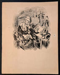 Paul MADELINE (1863-1920). Ensemble de cinq dessins à l'encre noire