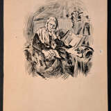 Paul MADELINE (1863-1920). Ensemble de cinq dessins à l'encre noire - Foto 1