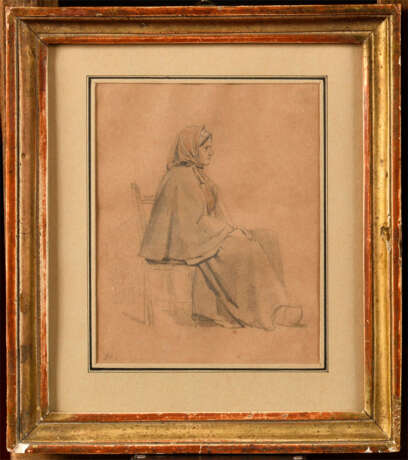 Ernest MEISSONIER (1815-1891). Etude de bretonne - Foto 1