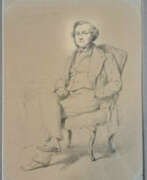 Edmond Hédouin. Edmond Pierre A. HÉDOUIN (1820-1889). Portrait d'homme assis