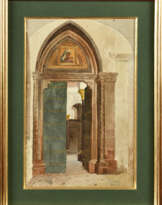 William Adolphe BOUGUEREAU (1825-1905). Entrée d'église