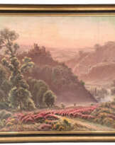 Gaston ANGLADE (1854-1919). Paysage de bruyères dans la Creuse