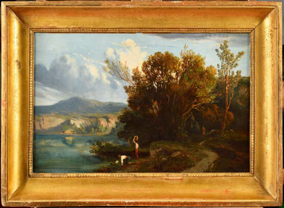 Adolphe Paul E. BALFOURIER (1816-1876). Vue du Lac de Némi - photo 1
