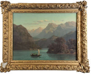 Guillaume Wilhem WINTZ (1823-1899). Le lac dans les montagnes