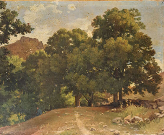 Alexandre DESGOFFE (1805 - 1882) attribué à. Paysage des environs de Lyon - Foto 1