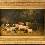Alexandre DEFAUX (1826-1900). Poules et cochons à l'étable - photo 1